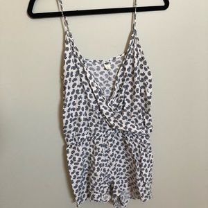 White and blue romper